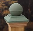 6x6 Victoria Green Ball Post Cap [CAPITOL CITY LUMBER]