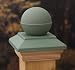 6x6 Victoria Green Ball Post Cap [CAPITOL CITY LUMBER]