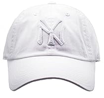 New York Yankees MLB American Needle Tonal Ballpark Slouch Cotton Twill Adjustable Hat (Snow White)
