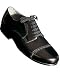 Aris Allen Men's Black Leather Oxford Captoe Dance Shoes with Leather Soles