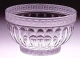 GREEK KEY CRYSTAL BOWL - GREEK KEY COLLECTION 24% LEAD CRYSTAL BOWL