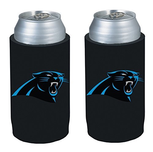 NFL 2013 Football Ultra Slim Beer Can Holder Koozie 2-Pack - Pick your team (Carolina Panthers)