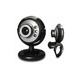 Round Webcam with Microphone and LED light for Night Vision