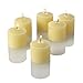 Set of 12 Richland Votive Candles Ivory Unscented and 12 Clear Glass Eastland Votive Holders