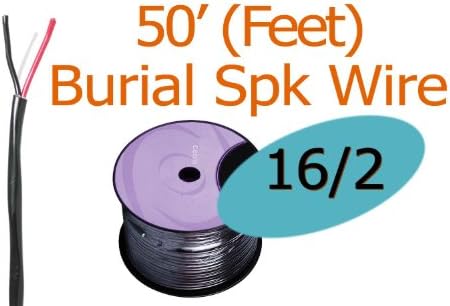 16/2 Awg 50 ft Oxygen Free Direct Burial Rated Speaker Wire FT4 (New)