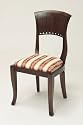 Biedermeier Side Chair Antique Reproduction, Solid Wood, Mahogany
