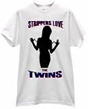 STRIPPERS LOVE HEART TWINS USA BASEBALL PRIDE FAN T SHIRT jersey
