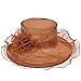 Women Kentucky Derby Church Dress Organza Hat Wide Brim Flat Hat (8 Colours)