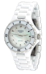 Bianci Swiss #H262-MOP Women's MOP Dial White Ceramic Watch