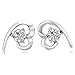 Casoty Jewelry 14K Gold Plated 925 Silver Steel Heart Lady Girls Stud Earring