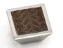 Laurey 12290 Cabinet Hardware 1-5/8-Inch Square Knob, Satin Nickel and Brown