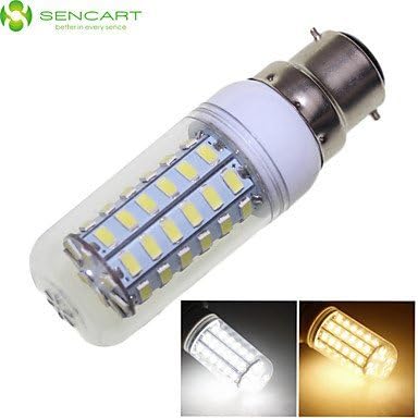 B22 12W 56x5630SMD LED Warm White/Cool White 1900LM 3500K 6000K Decorative LED Corn Bulbs AC110-240V , 110V