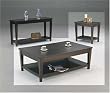 Cappuccino Finish Wood 3 Piece Occasional Table Set By Coaster Furniture