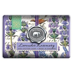 Michel Design Works Over-size Scented Triple-milled Bath Soap Bar, Lavender Rosemary, 9 Ounce