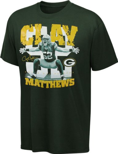 Green Bay Packers Clay Matthews Sack Men's T-Shirt, Large