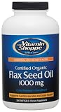 Vitamin Shoppe - Flax Seed Oil Certified Organic, 1000 mg, 300 softgels