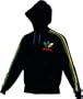 adidas Men's Grun Adi Hooded Flock Track Top,Black,Large