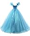 Ikerenwedding® Women's Organza Cosplay Cinderella Dress Long Quinceanera Gown