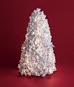 18" Pre-Lit Winter White Berry Topiary Cone Tree With Clear Lights #179938
