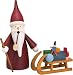 Produkt-Bild: R&auml;ucherfigur WEIHNACHTSWICHTEL  mit SCHLITTEN ca 16 cm von Seiffener Volkskunst e.G.