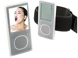 i-nique Tuff-Luv Slim Silicone skin cover case : Colour (CLEAR) for Microsoft Zune 4GB / 8GB + Screen protection