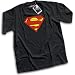 HotScamp Premium Superman Logo Black Mens T-Shirt