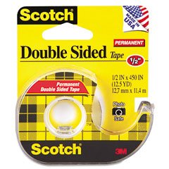 Scotch 137 Double-Sided Office Tape with Hand Dispenser, 1/2 x 450 Inches (137)