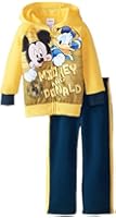 Disney Boys' 2 Piece Mickey and Donald Zip Hoodie Set