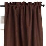 52-Inch by 63-Inch Hopsack Thermal Backed Black Out Pole Top Panel, Nutmeg by 
