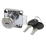 uxcell　ガラスドアのロック　食器棚　キャビネット　ショーケース　19mm直径のシリンダーヘッド　w2つの鍵