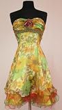 #10612 Chiffon Strapless Sweet 16 Short Homecoming Prom Dress