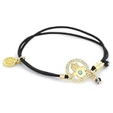 Blee Inara Black Elastic Hamsa With Swarovski 