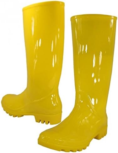 Women's Mid-Calf Rubber Rain & Snow Boots Rain Boots - Sizes 5-11 - 6 Colors (9, Yellow)