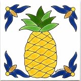 FRUITS-VEGETBLES-TRIVETS-WALL PLAQUES-PINEAPPLE TILE by Besheer Art Tile, Bedford, New Hampshire, U.S.A.