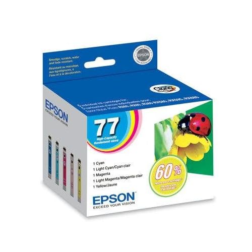 Epson Multipack 77 T077920 High Capacity Color Ink Cartridges for Epson Stylus Photo R260, R280, R380, RX580, RX595 and RX680thumbnail