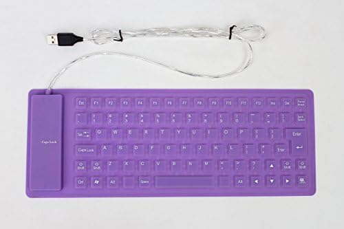 Bodu Foldable 85 Keys USB 2.0 Portable Flexible Silicone Keyboard for PC Laptop Notebook(Color:Purple)