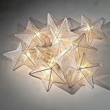 White Organza Star String Lights