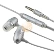 Universal 3.5mm In-Ear Stereo Headset w/ On-off & Mic, Silver