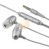 Universal SILVER 3.5mm In-Ear Stereo Headset w/ On-off & Mic for Apple iPad / iPhone / iPhone 3G 8GB / 16GB / iPod Touch Gen2 / iPod Nano Gen4 / iPod Classic 120GB