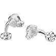 Sterling Silver/Rhodium Plated Golden Retriever Cufflinks