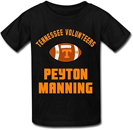 WX Kids Youth Tennessee Volunteers Peyton Manning Football T-Shirt-XL Black