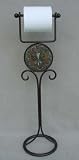 FLEUR DE LIS metal Pedestal TOILET PAPER HOLDER bath