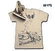 8&9 "GET BUSY" Printed Men's T-shirt By EIGHT & NINE DESIGNS Cool Grey/Blue Pen Colorway 8&9 Dj Tee