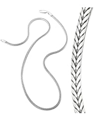 925 Silver Oxidized Fox Tail Chain-2.5mm 18 , 20 or 24 IN