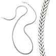 925 Silver Oxidized Fox Tail Chain-2.5mm 18 , 20 or 24 IN