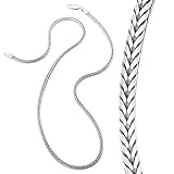925 Silver Oxidized Fox Tail Chain-2.5mm 18 , 20 or 24 IN