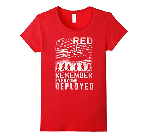 Women's RED Remember everyone Deployed XL Red