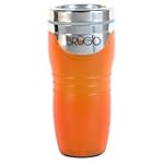 BRUGO 2nd Generation Leakproof Travel Mug with Built-in Temperature Control Chamber, Slice Orange