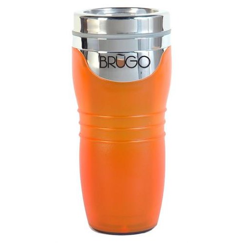 BRUGO 2nd Generation Leakproof Travel Mug with Built-in Temperature Control Chamber, Slice Orange