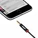 VOJO (3 Pack) 6ft Auxiliary 3.5mm Audio Cable Male to Male Aux Cord for iPhone 4 5 Long Coliled Stereo Input Line [Black] with Gold Plated Jack to MP3 Xbox Headphone Speakers, Tangle-Free